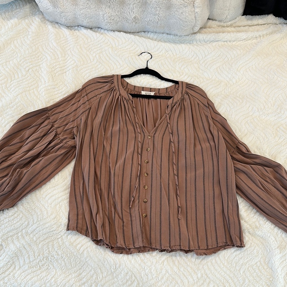Striped Brown Women's Top